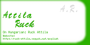 attila ruck business card